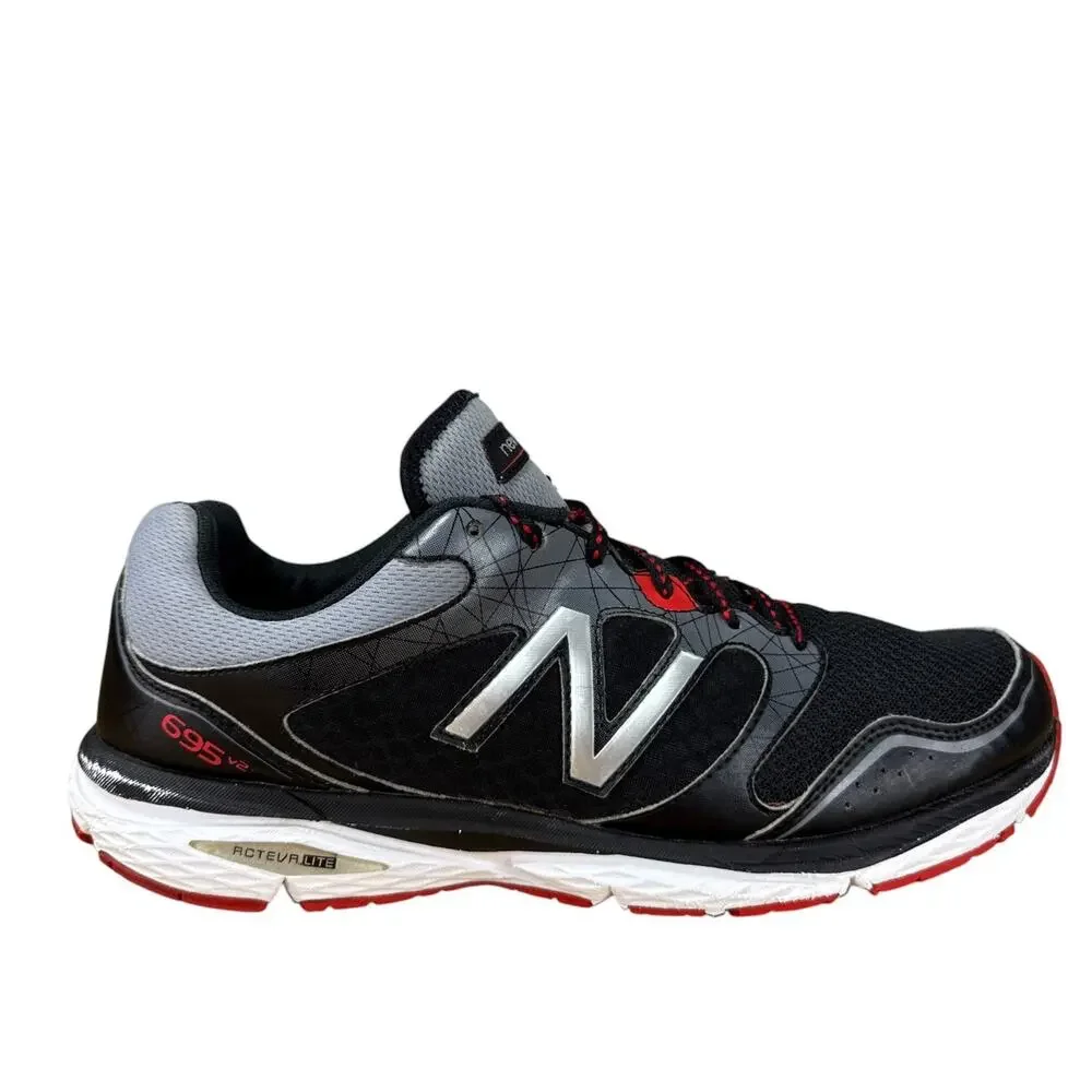 New Balance 695 v2 Mens Running Shoes Size 10.5 Black Red M695BR2 Acteva Lite